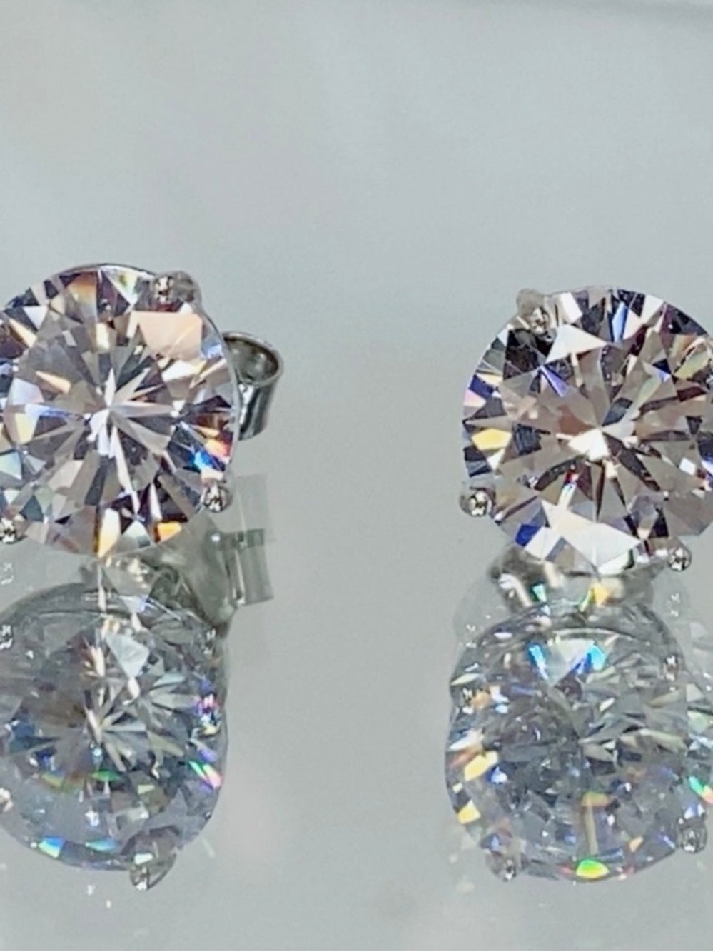 Certified Moissanite Screwback Stud Earrings